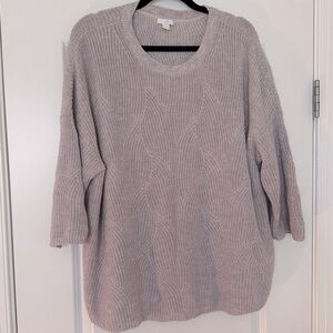 LAST CHANCE 11/21! JJill lavender 3/4 sleeve sweater